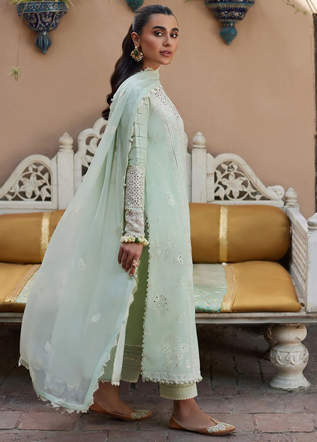 Zaha Embroidered Lawn Suit Unstitched 3 Piece ZL24F D-02 Aira - Festive Collection