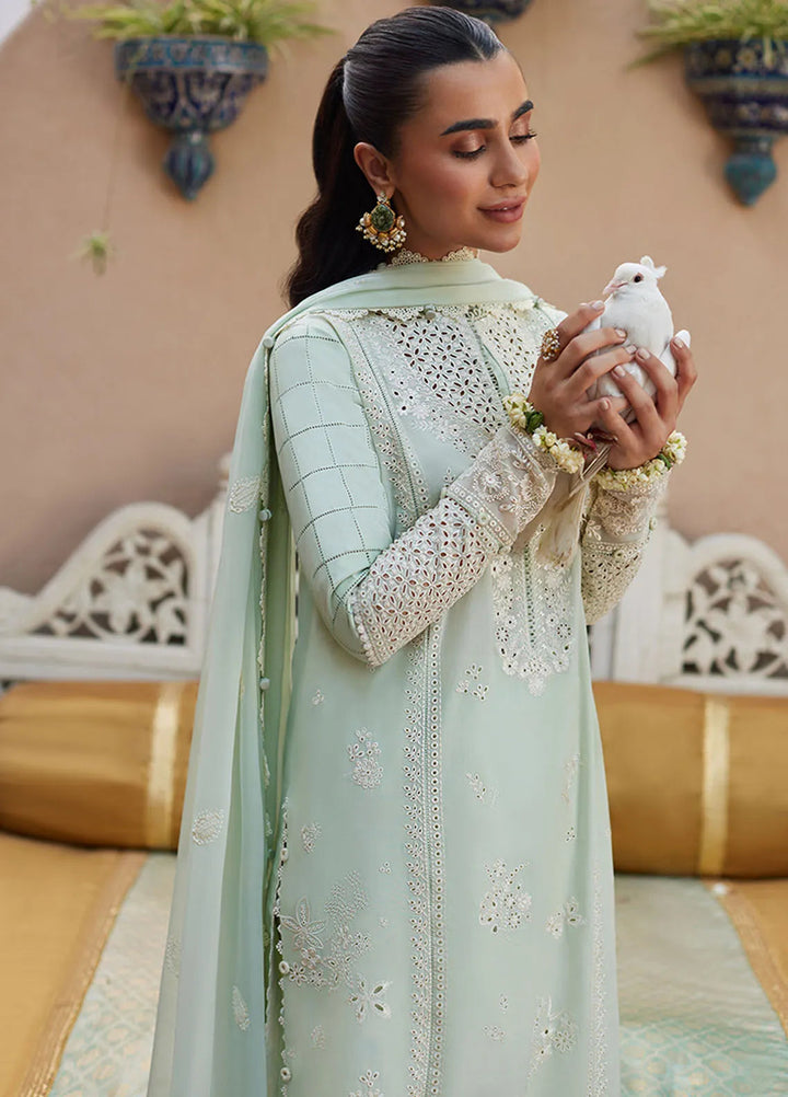 Zaha Embroidered Lawn Suit Unstitched 3 Piece ZL24F D-02 Aira - Festive Collection