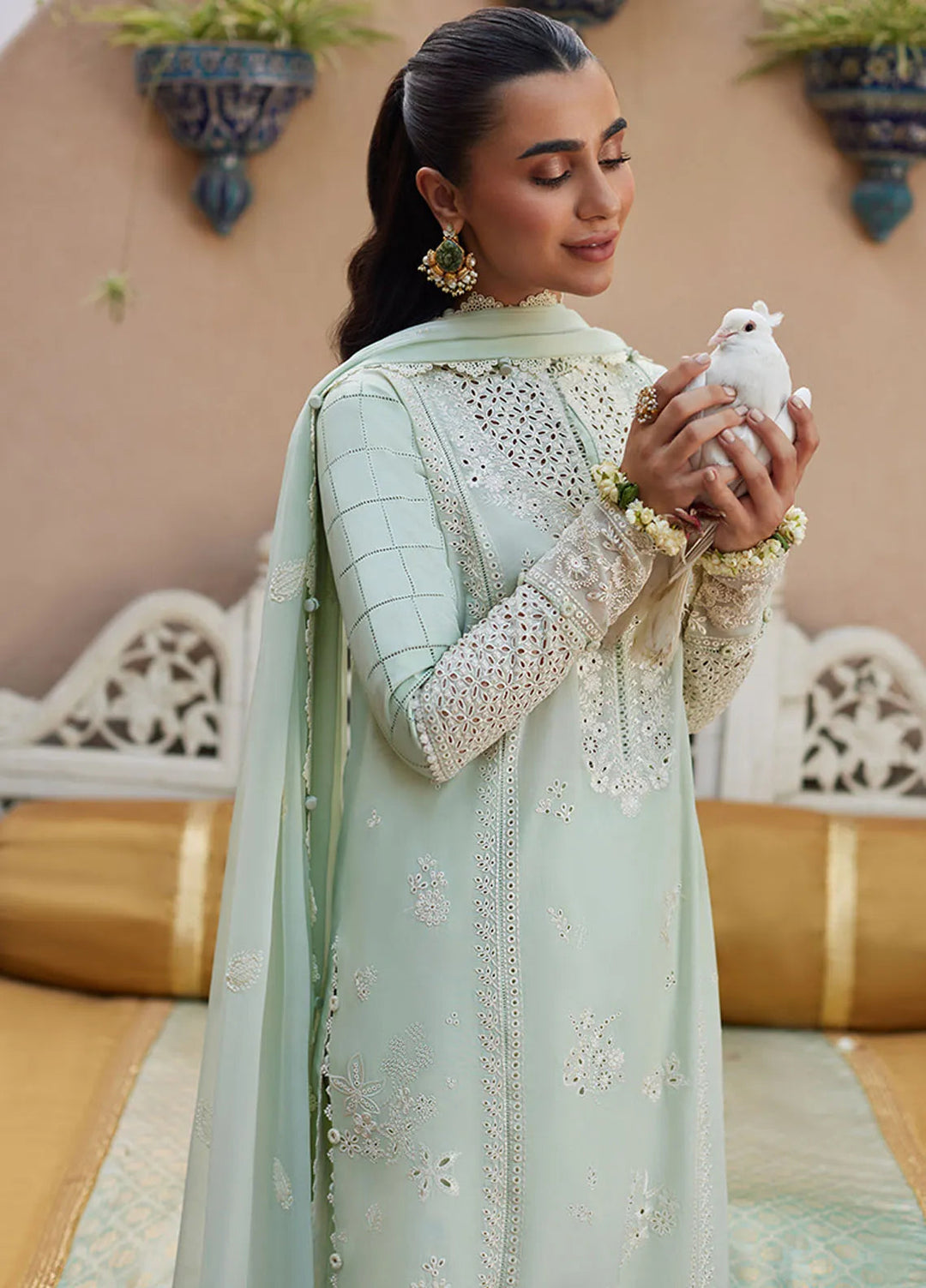 Zaha Embroidered Lawn Suit Unstitched 3 Piece ZL24F D-02 Aira - Festive Collection