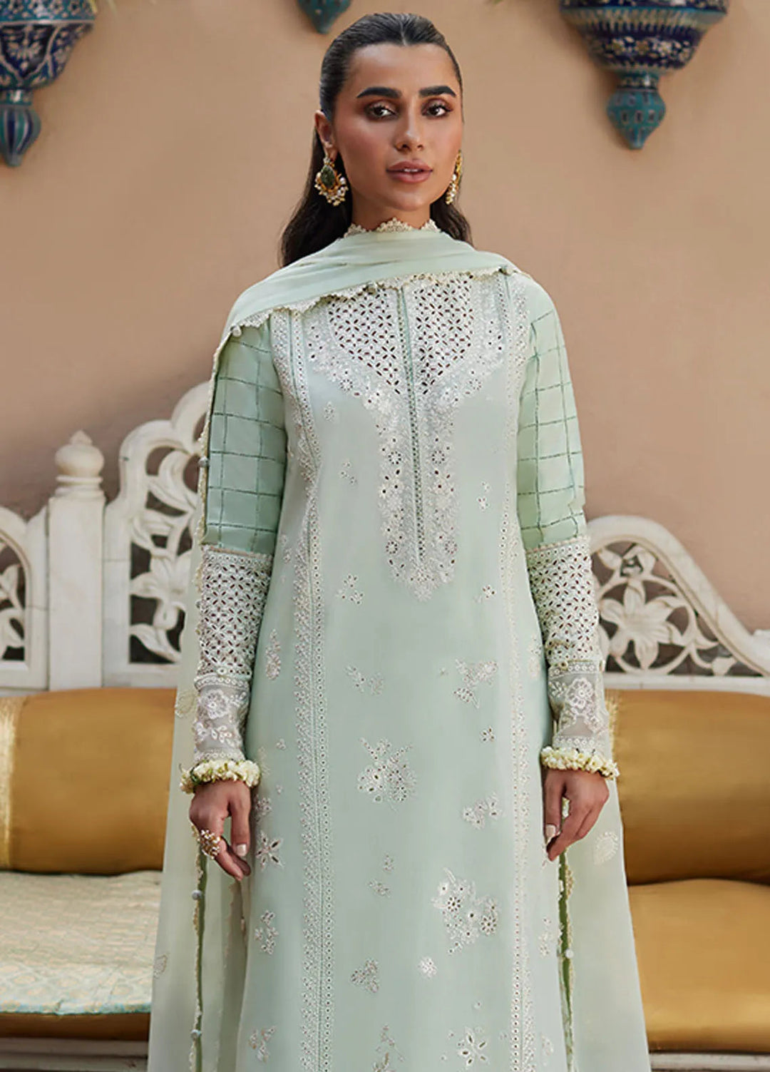 Zaha Embroidered Lawn Suit Unstitched 3 Piece ZL24F D-02 Aira - Festive Collection