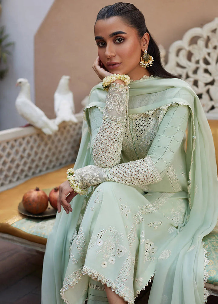 Zaha Embroidered Lawn Suit Unstitched 3 Piece ZL24F D-02 Aira - Festive Collection