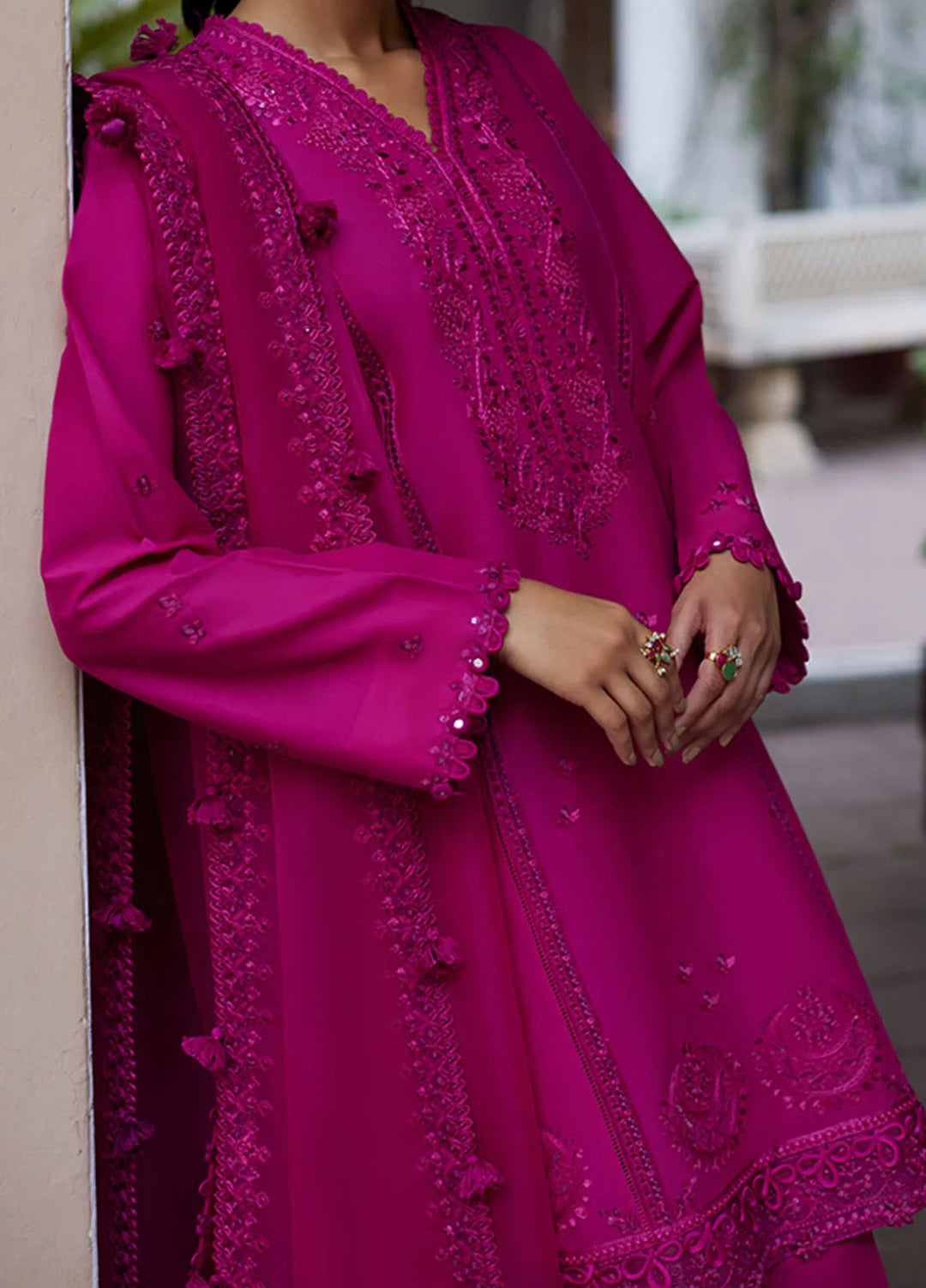 Zaha Embroidered Lawn Suit Unstitched 3 Piece ZL24F D-03 Niamh - Festive Collection