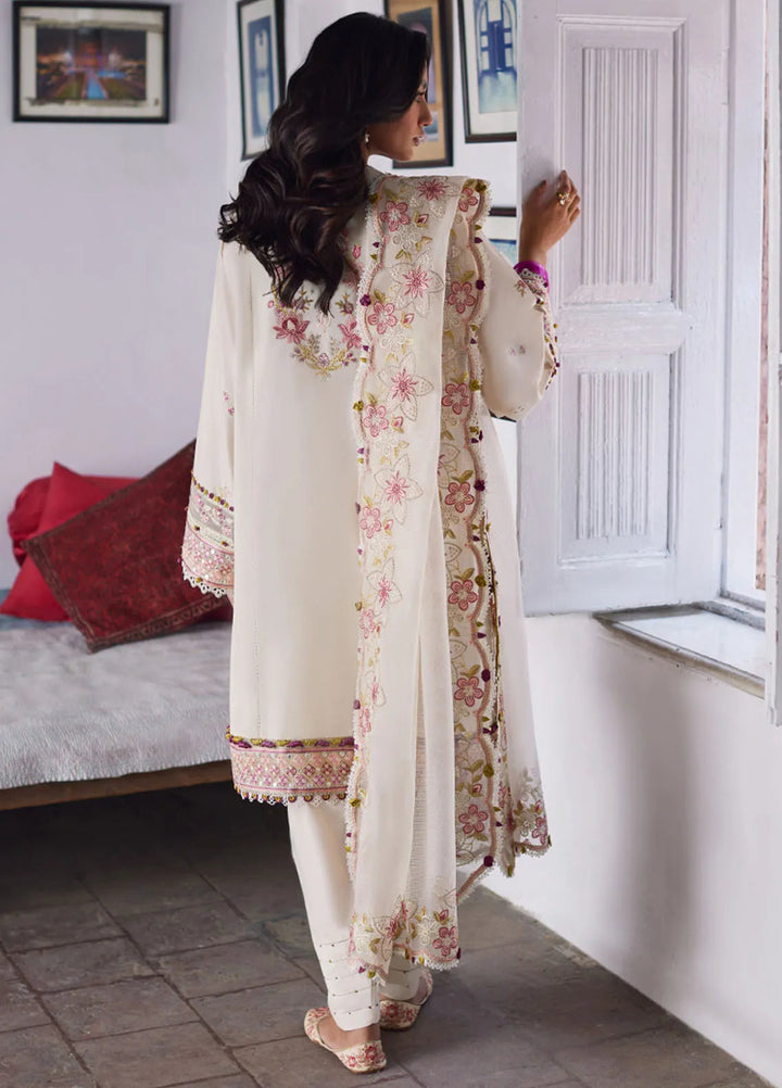 Zaha Embroidered Lawn Suit Unstitched 3 Piece ZL24F D-05 Ela - Festive Collection