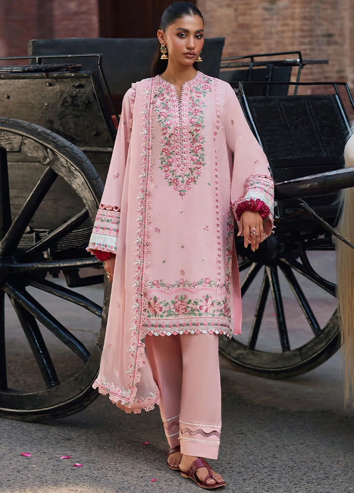 Zaha Embroidered Lawn Suit Unstitched 3 Piece ZL24F D-07 Aysel - Festive Collection