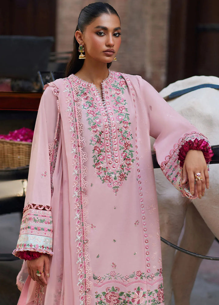 Zaha Embroidered Lawn Suit Unstitched 3 Piece ZL24F D-07 Aysel - Festive Collection