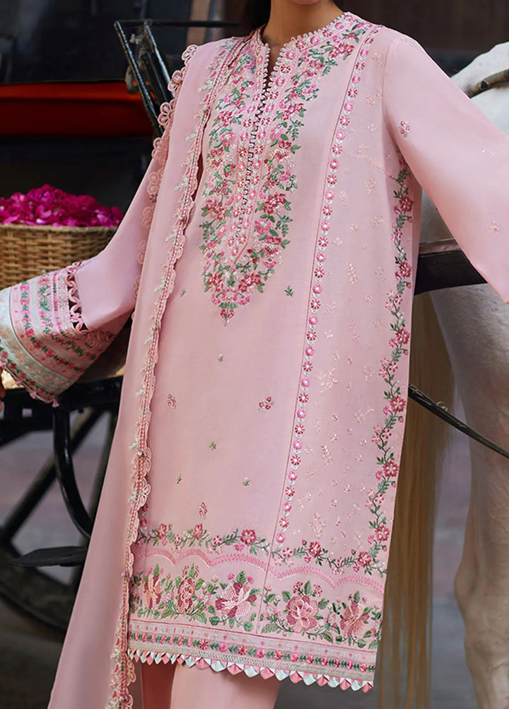 Zaha Embroidered Lawn Suit Unstitched 3 Piece ZL24F D-07 Aysel - Festive Collection