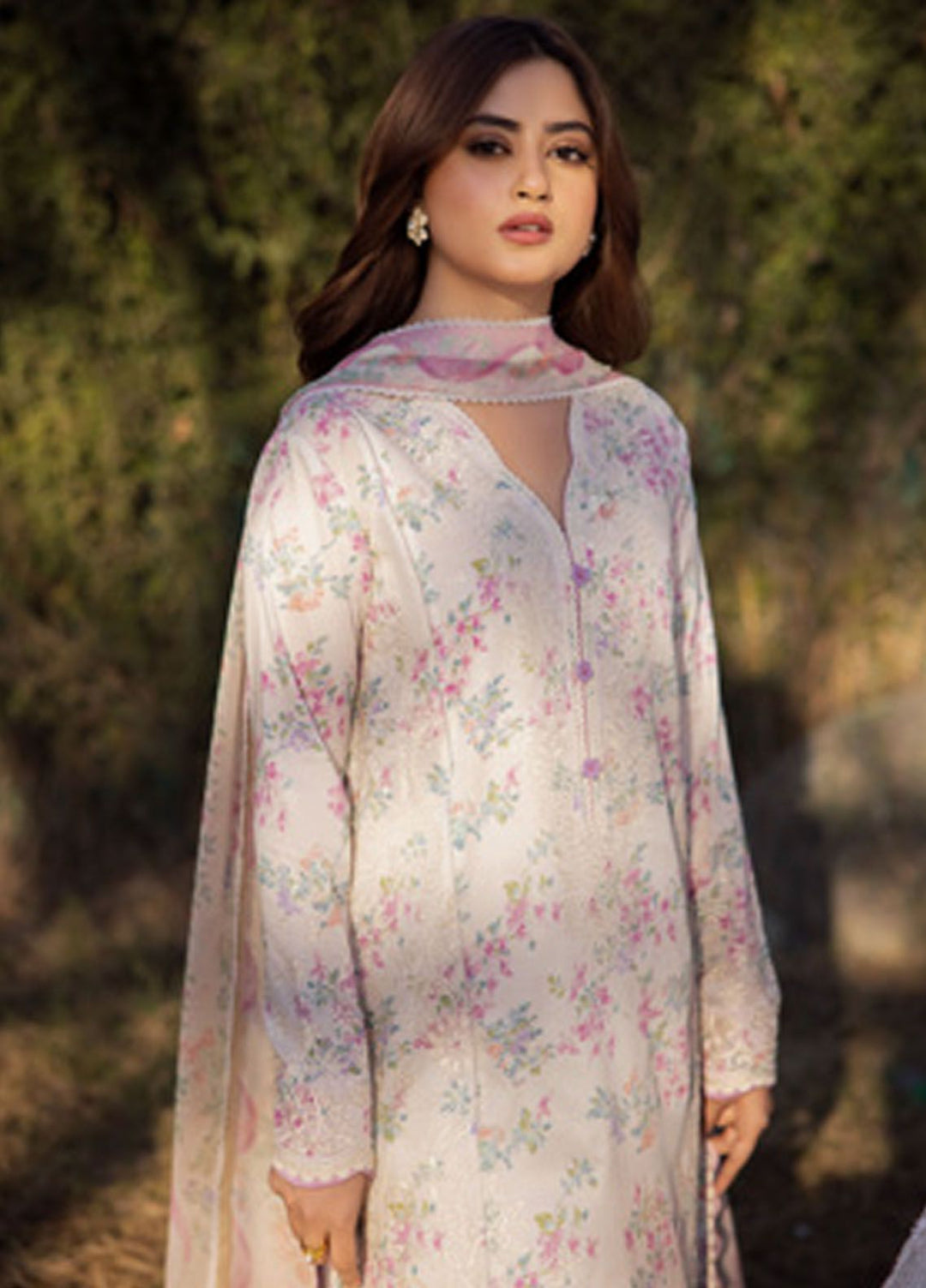 Zaha Embroidered Lawn Suits Unstitched 3 Piece ZL24-03A - Summer Collection