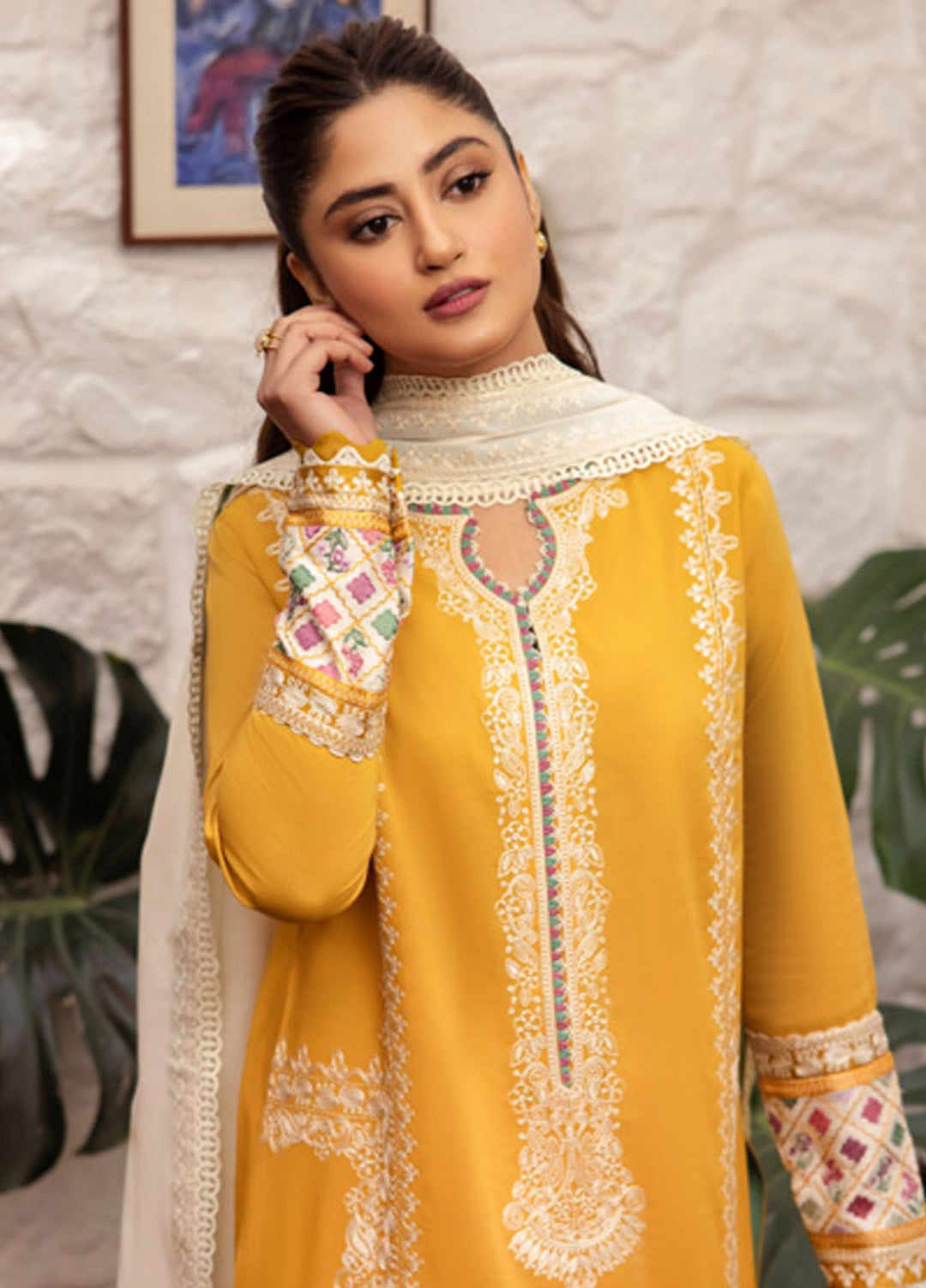 Zaha Embroidered Lawn Suits Unstitched 3 Piece ZL24-06A - Summer Collection