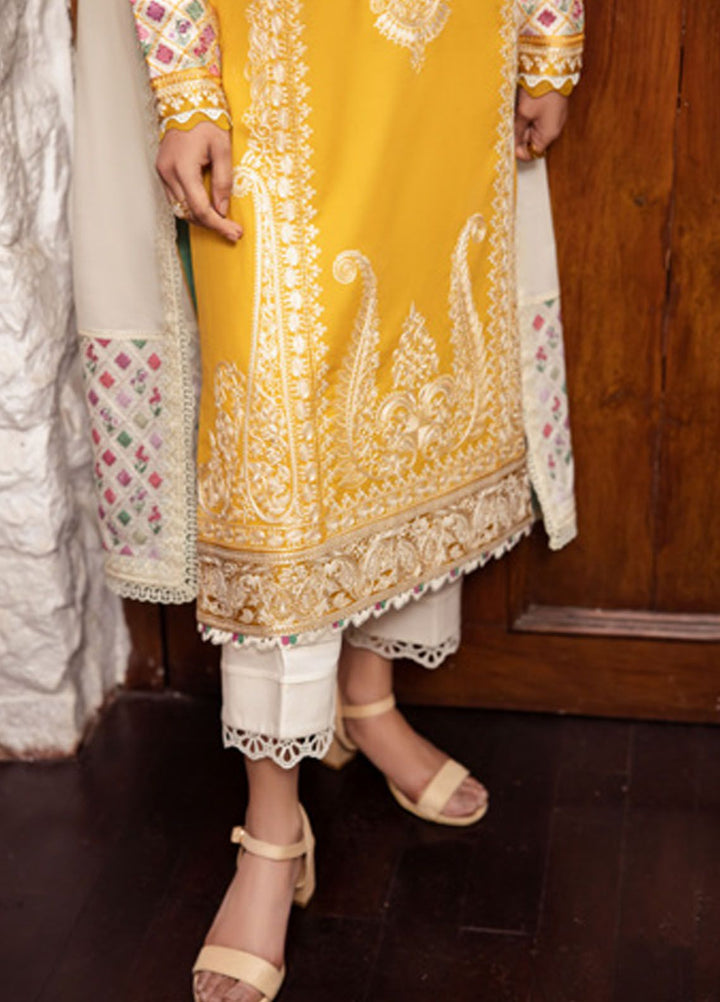 Zaha Embroidered Lawn Suits Unstitched 3 Piece ZL24-06A - Summer Collection