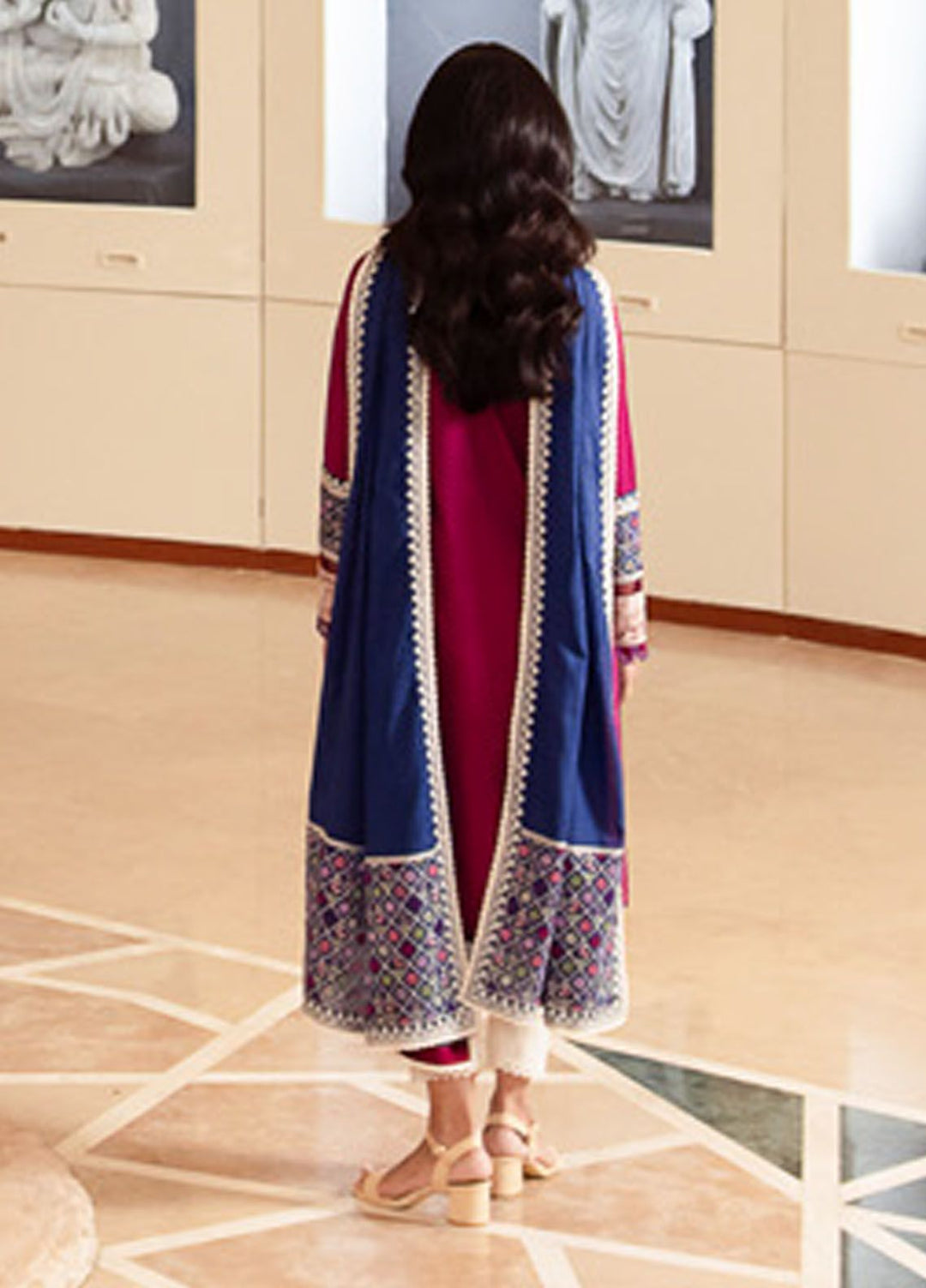 Zaha Embroidered Lawn Suits Unstitched 3 Piece ZL24-06B - Summer Collection