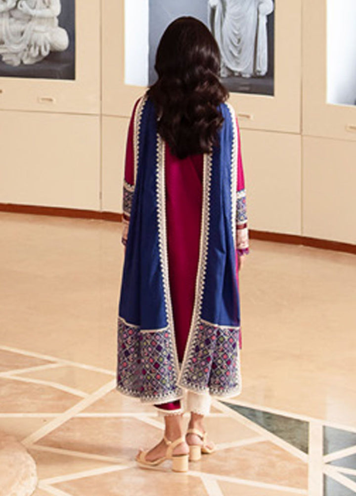 Zaha Embroidered Lawn Suits Unstitched 3 Piece ZL24-06B - Summer Collection