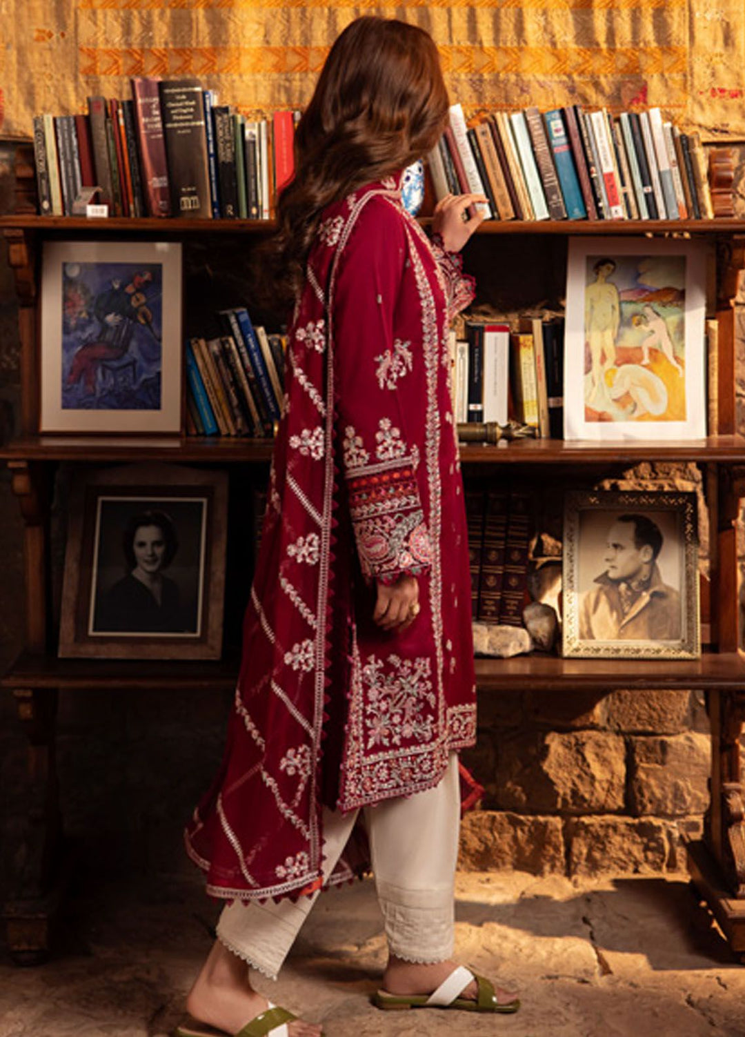 Zaha Embroidered Lawn Suits Unstitched 3 Piece ZL24-07B - Summer Collection