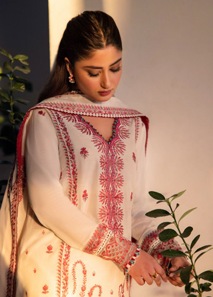 Zaha Embroidered Lawn Suits Unstitched 3 Piece ZL24-09A - Summer Collection