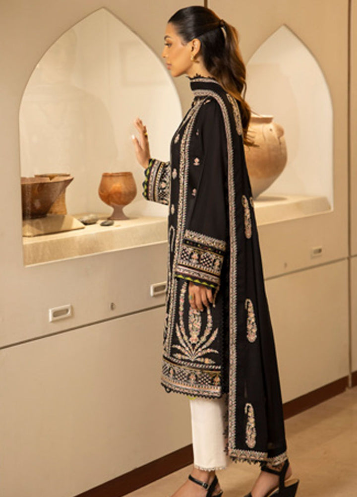 Zaha Embroidered Lawn Suits Unstitched 3 Piece ZL24-09B - Summer Collection