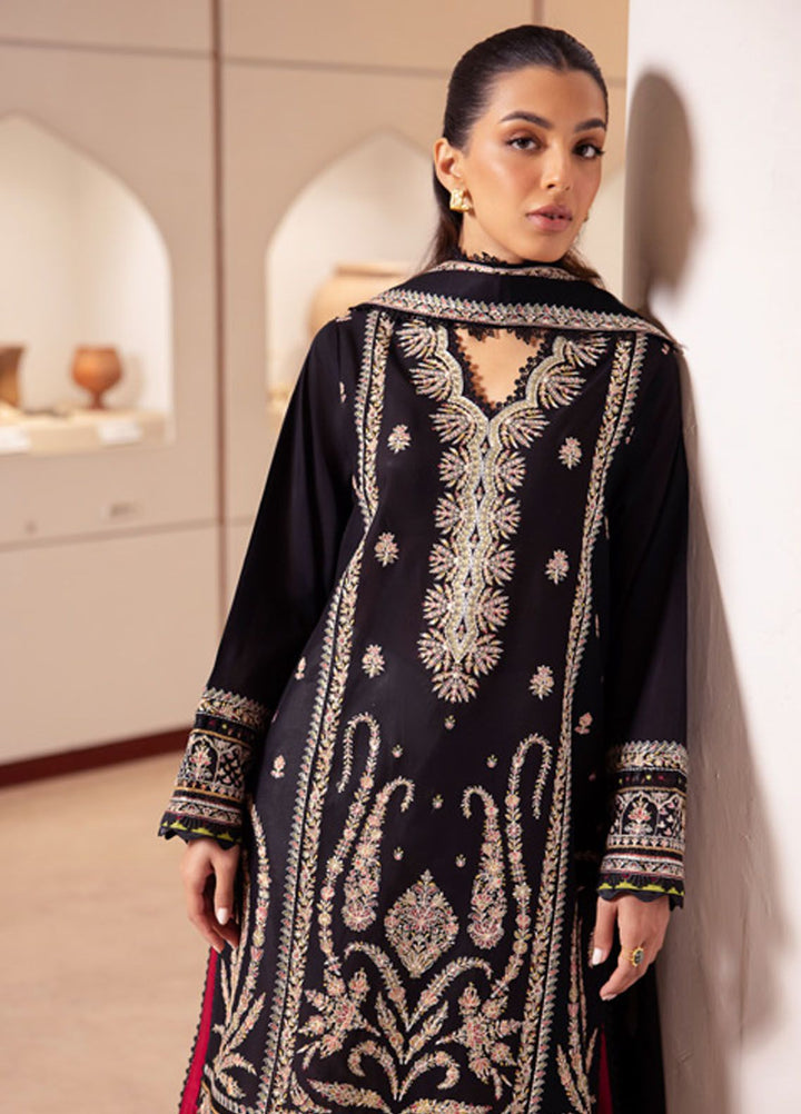 Zaha Embroidered Lawn Suits Unstitched 3 Piece ZL24-09B - Summer Collection