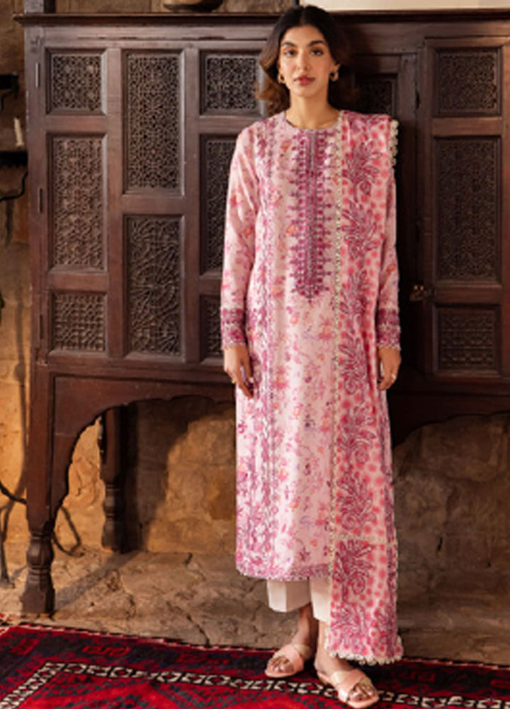Zaha Embroidered Lawn Suits Unstitched 3 Piece ZL24-10B - Summer Collection