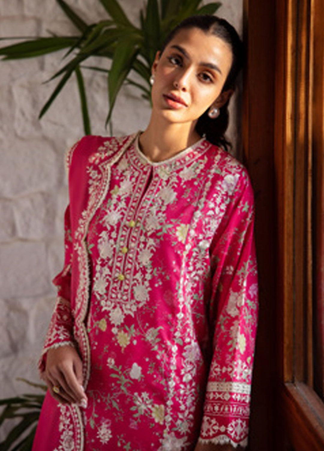 Zaha Embroidered Lawn Suits Unstitched 3 Piece ZL24-12A - Summer Collection