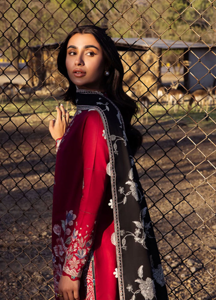 Zaha Embroidered Lawn Suits Unstitched 3 Piece ZL24-14A - Summer Collection