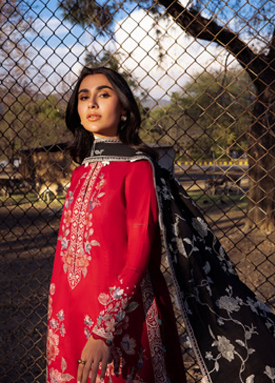 Zaha Embroidered Lawn Suits Unstitched 3 Piece ZL24-14A - Summer Collection