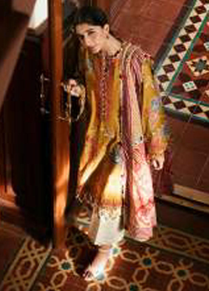 Zaha By Khadijah Shah Embroidered Lawn Suits Unstitched 3 Piece ZKS23FU ZF 23-02 Derin - Festive Collection