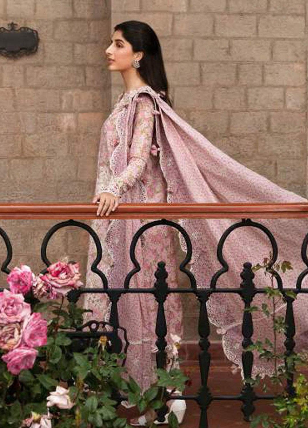 Zaha By Khadijah Shah Embroidered Lawn Suits Unstitched 3 Piece ZKS23FU ZF 23-04 Leyla - Festive Collection