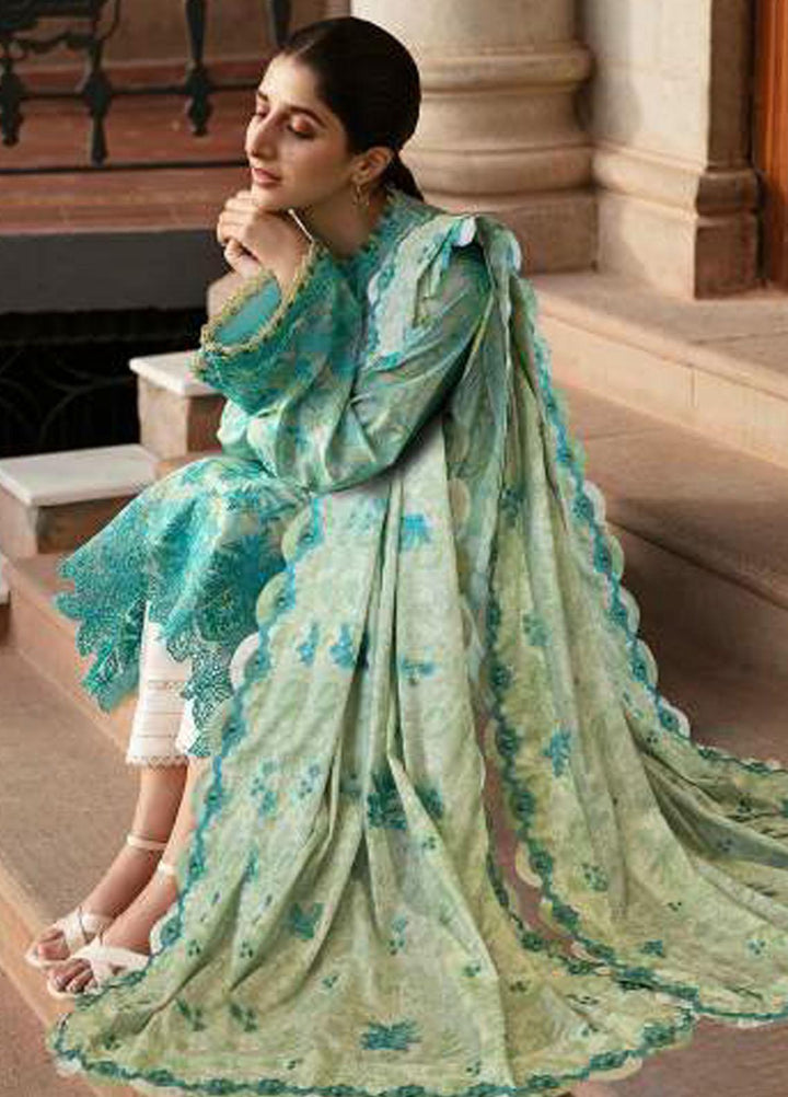 Zaha By Khadijah Shah Embroidered Lawn Suits Unstitched 3 Piece ZKS23FU ZF 23-05 Miray - Festive Collection