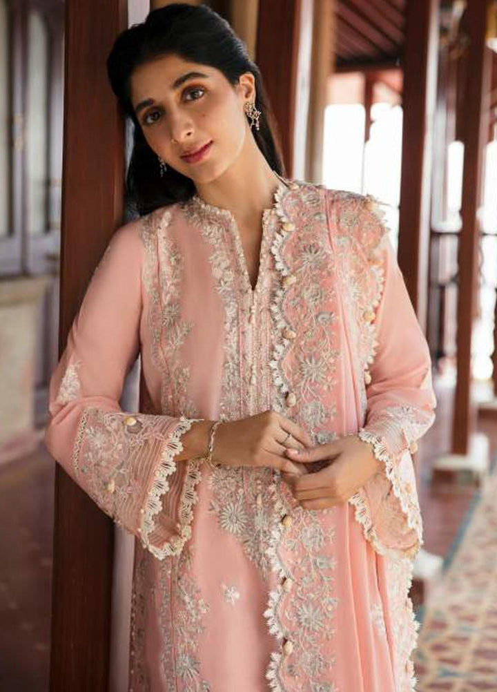 Zaha By Khadijah Shah Embroidered Lawn Suits Unstitched 3 Piece ZKS23FU ZF 23-06 Ela - Festive Collection