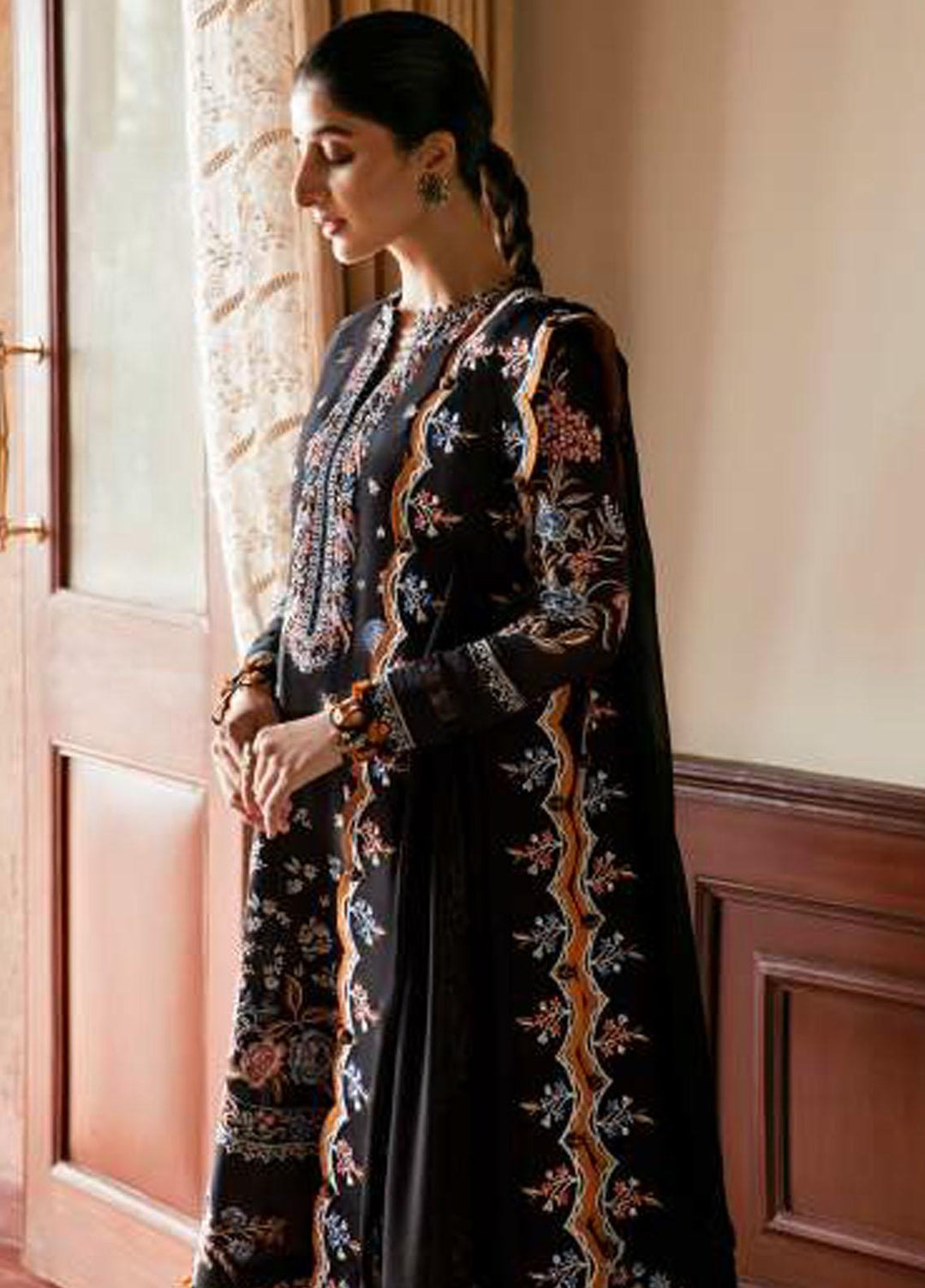 Zaha By Khadijah Shah Embroidered Lawn Suits Unstitched 3 Piece ZKS23FU ZF 23-07 Irem - Festive Collection