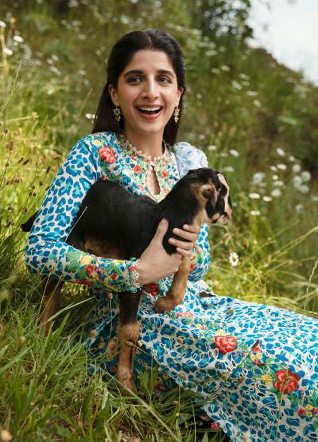 Zaha By Khadijah Shah Embroidered Lawn Suits Unstitched 3 Piece ZKS23FU ZF 23-08 Selin - Festive Collection