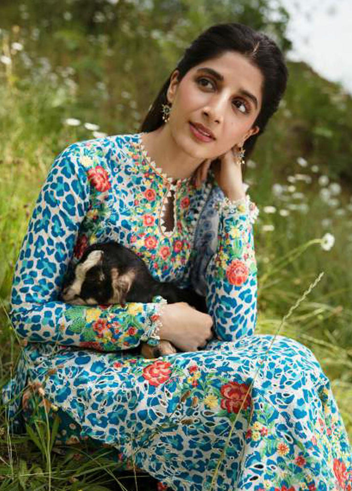 Zaha By Khadijah Shah Embroidered Lawn Suits Unstitched 3 Piece ZKS23FU ZF 23-08 Selin - Festive Collection