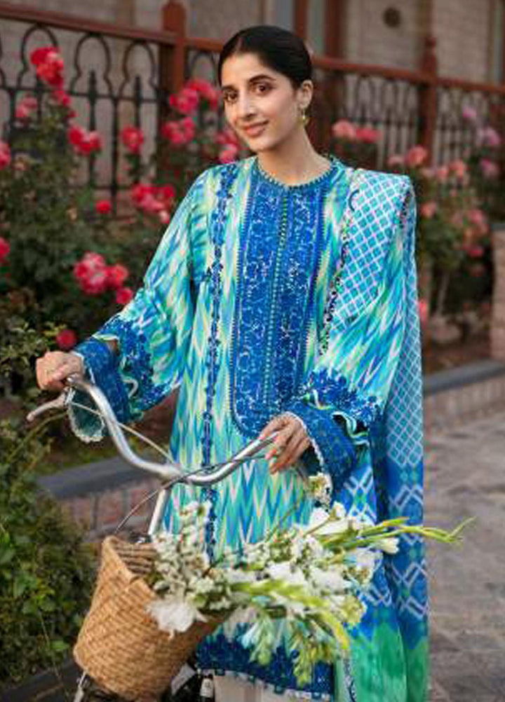 Zaha By Khadijah Shah Embroidered Lawn Suits Unstitched 3 Piece ZKS23FU ZF 23-10 Aysel - Festive Collection