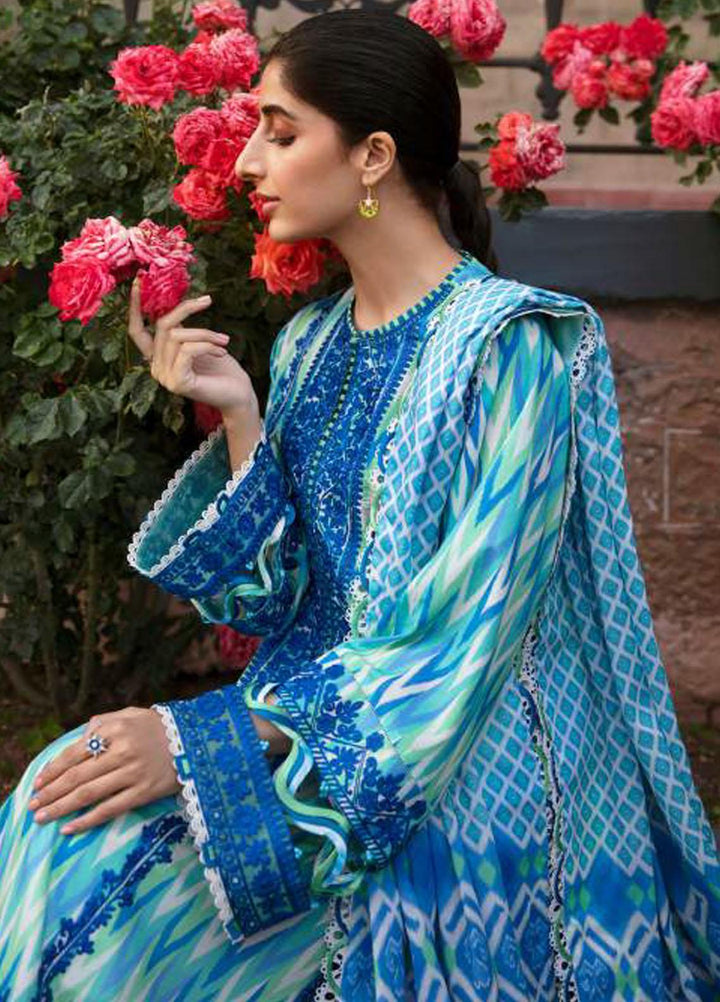 Zaha By Khadijah Shah Embroidered Lawn Suits Unstitched 3 Piece ZKS23FU ZF 23-10 Aysel - Festive Collection