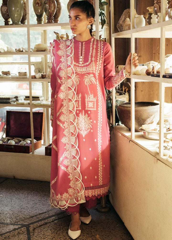 Zaha By Khadijah Shah Embroidered Khaddar Suits Unstitched 3 Piece ZKS21HM ZW-21-02 MANIJEH - Winter Collection