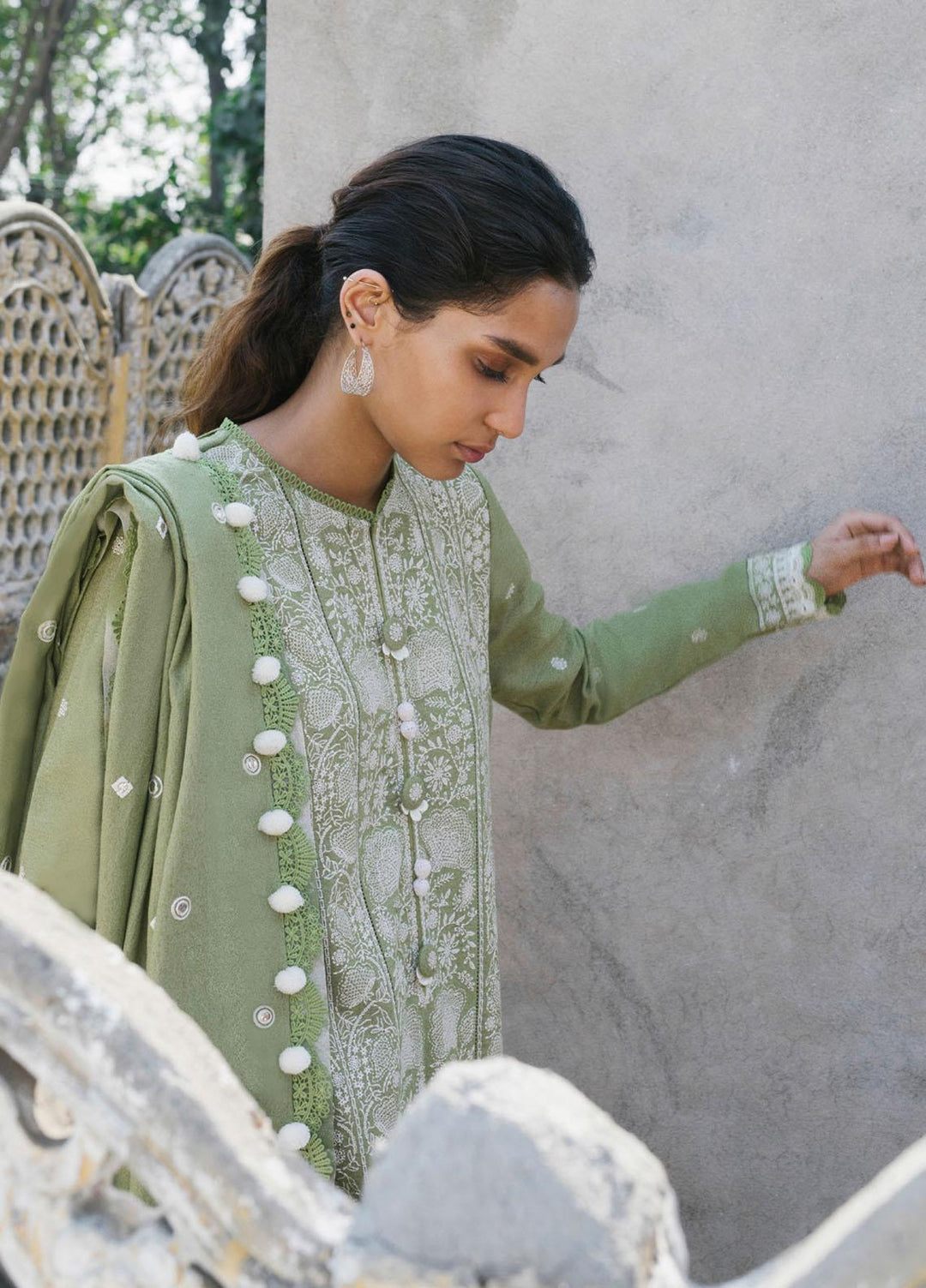 Zaha By Khadijah Shah Embroidered Karandi Suits Unstitched 3 Piece ZKS21HM ZW-21-03 PARISA - Winter Collection