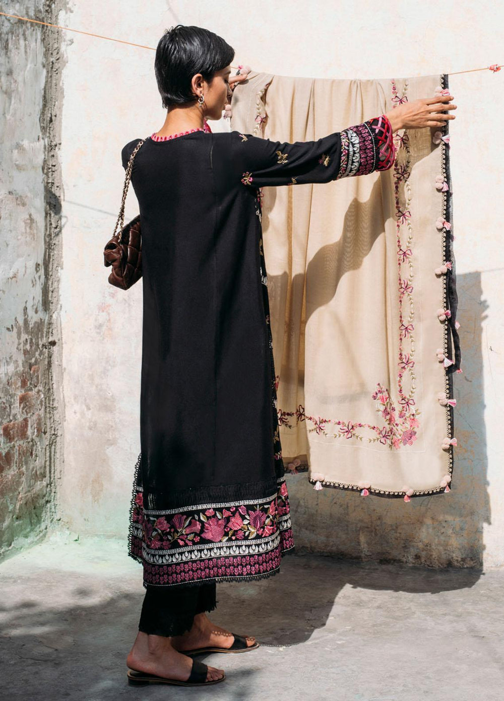 Zaha By Khadijah Shah Embroidered Khaddar Suits Unstitched 3 Piece ZKS21HM ZW-21-06 ALYA - Winter Collection