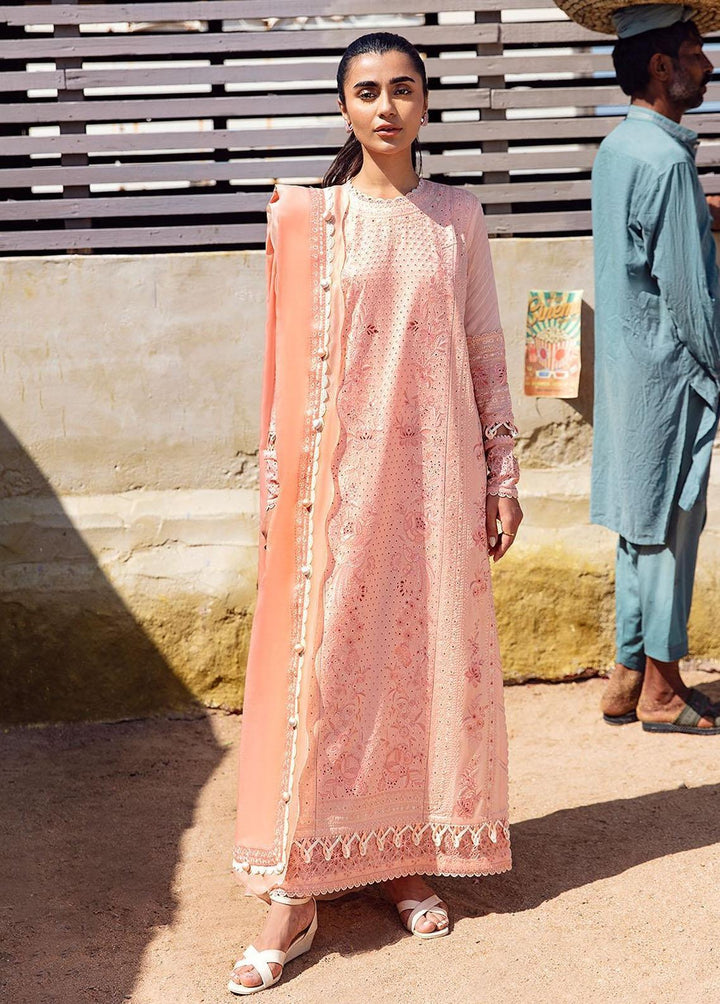 Zaha By Khadijah Shah Embroidered Lawn Suits Unstitched 3 Piece ZKS23L ZL23-02B - Spring / Summer Collection