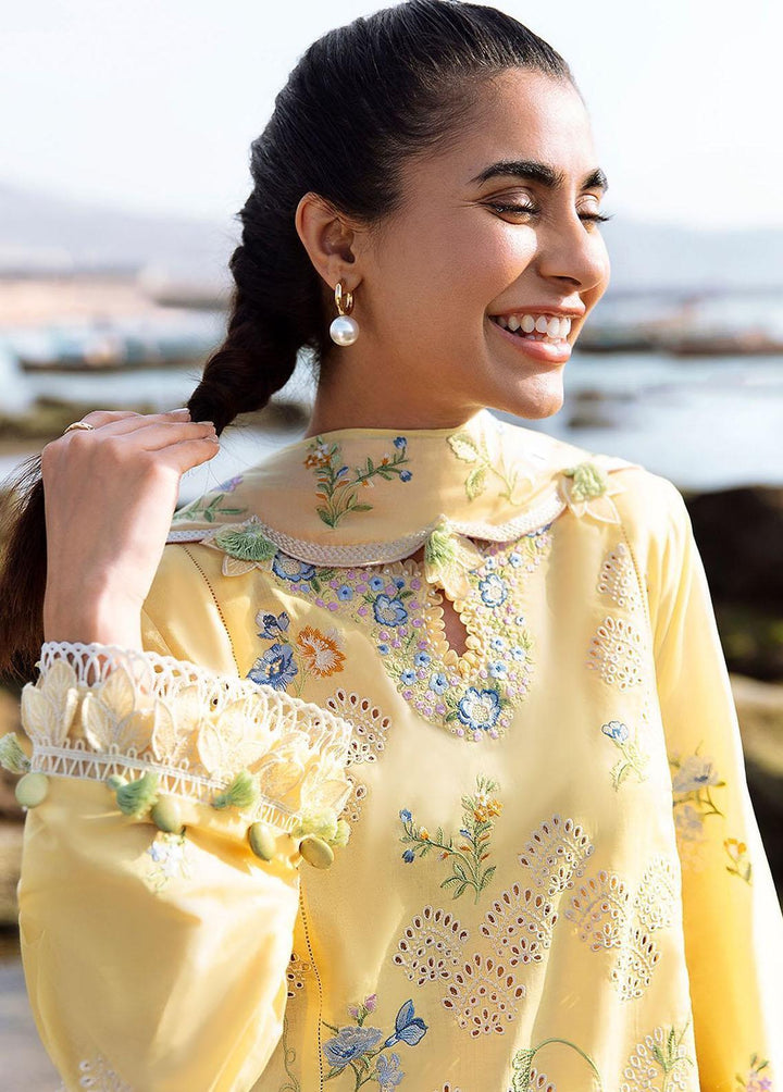 Zaha By Khadijah Shah Embroidered Lawn Suits Unstitched 3 Piece ZKS23L ZL23-04A - Spring / Summer Collection