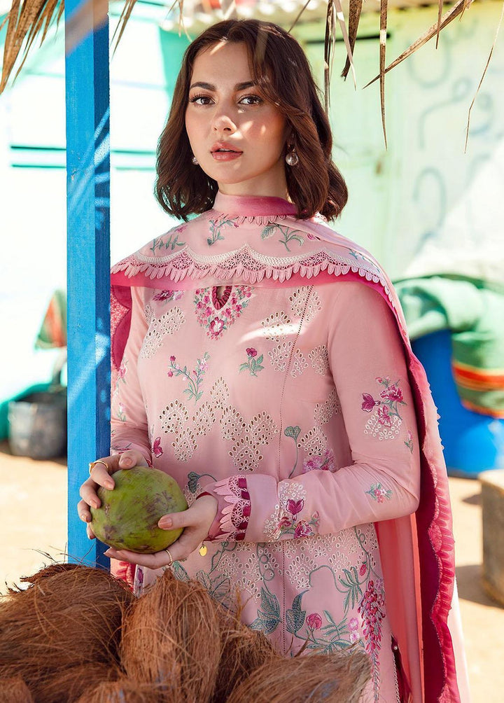 Zaha By Khadijah Shah Embroidered Lawn Suits Unstitched 3 Piece ZKS23L ZL23-04B - Spring / Summer Collection