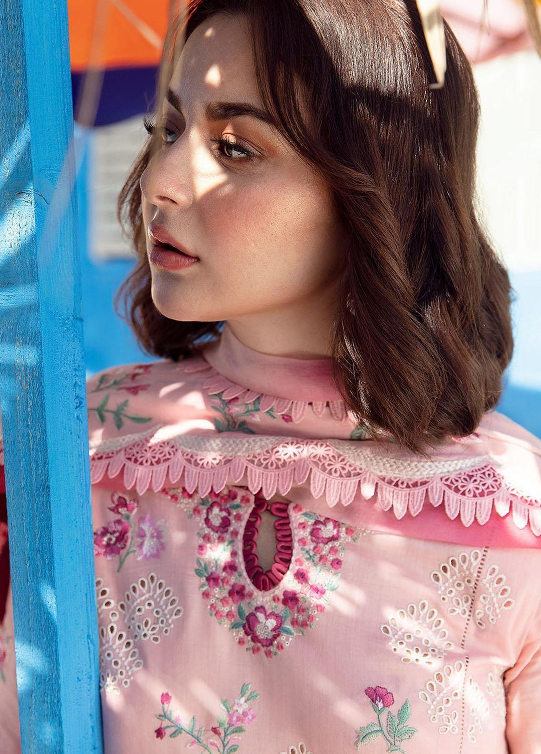 Zaha By Khadijah Shah Embroidered Lawn Suits Unstitched 3 Piece ZKS23L ZL23-04B - Spring / Summer Collection