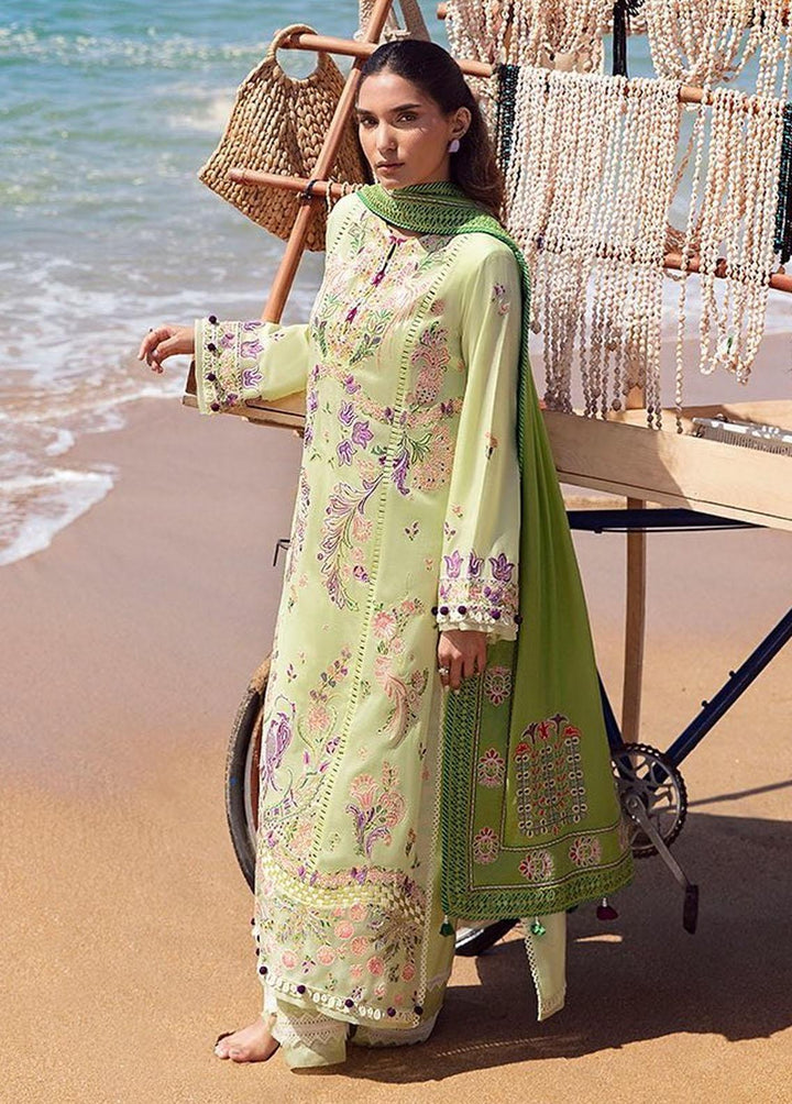 Zaha By Khadijah Shah Embroidered Lawn Suits Unstitched 3 Piece ZKS23L ZL23-05B - Spring / Summer Collection