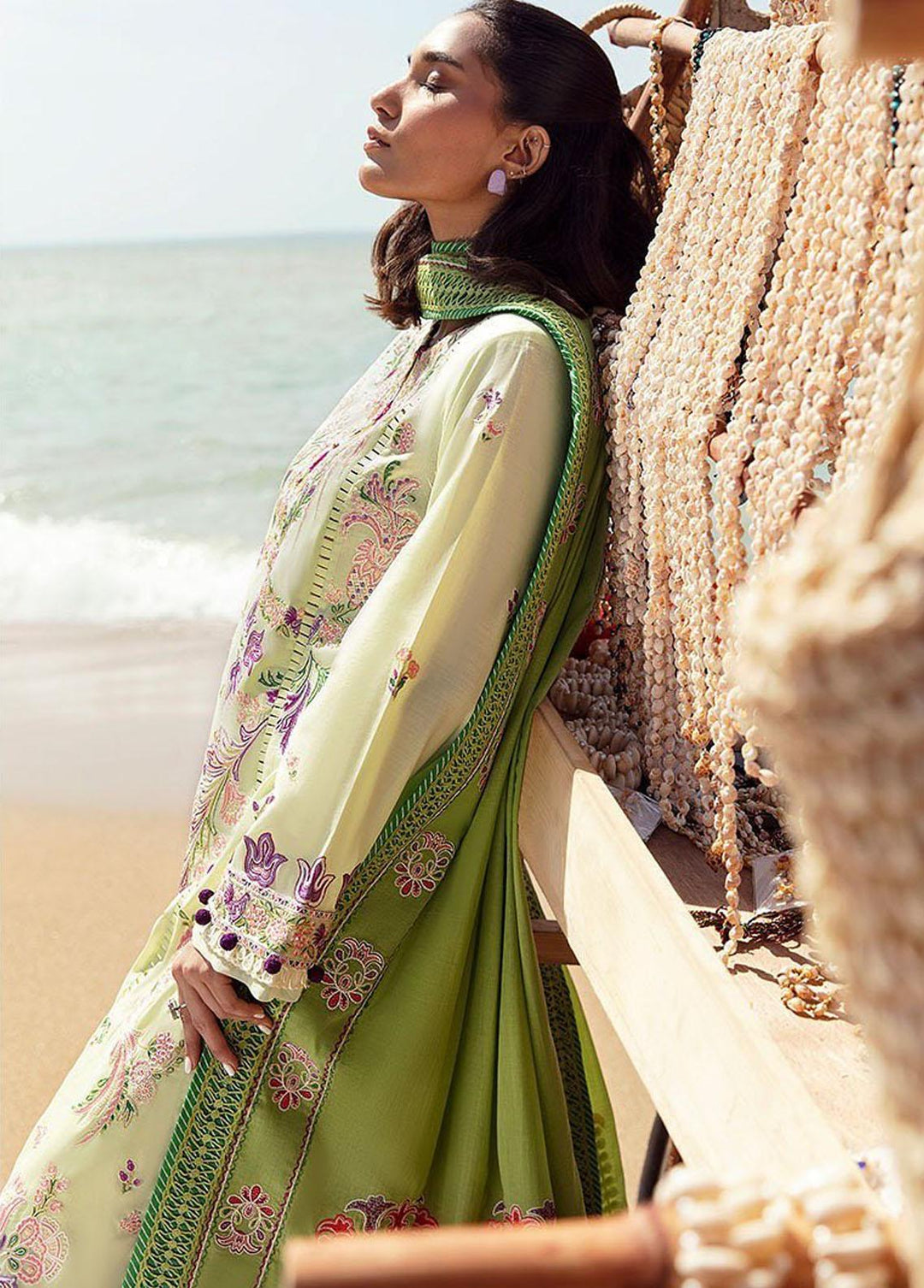 Zaha By Khadijah Shah Embroidered Lawn Suits Unstitched 3 Piece ZKS23L ZL23-05B - Spring / Summer Collection