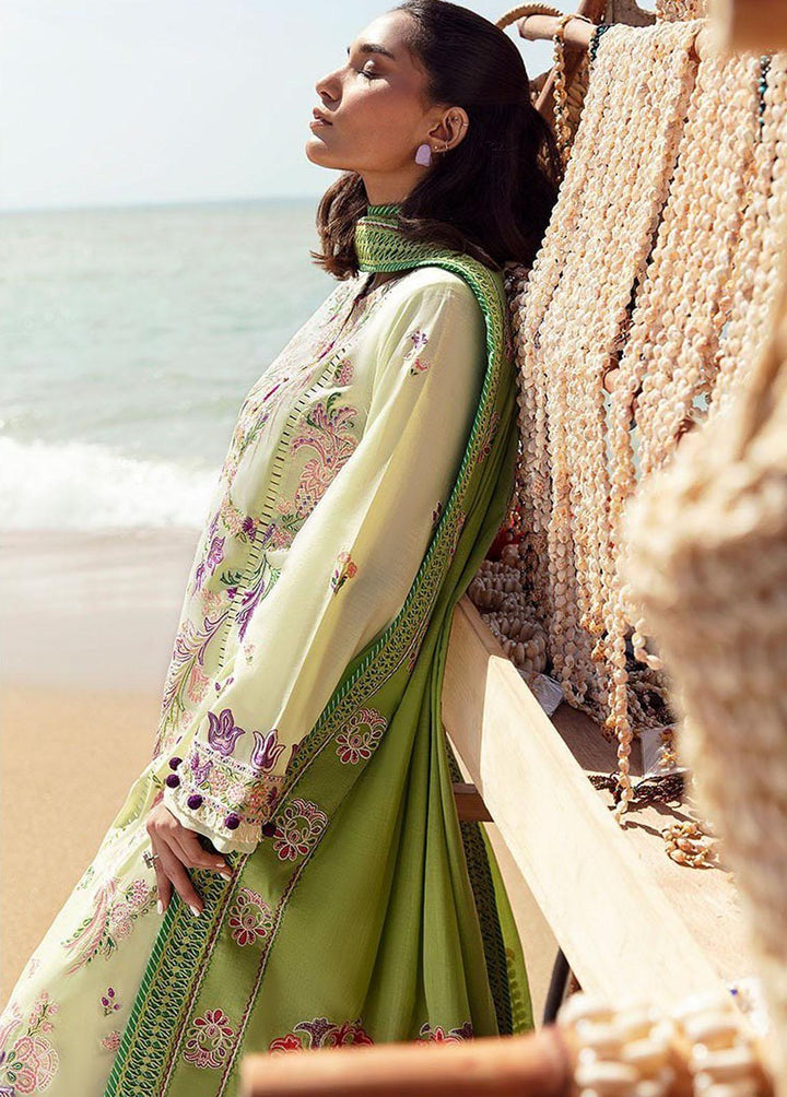 Zaha By Khadijah Shah Embroidered Lawn Suits Unstitched 3 Piece ZKS23L ZL23-05B - Spring / Summer Collection