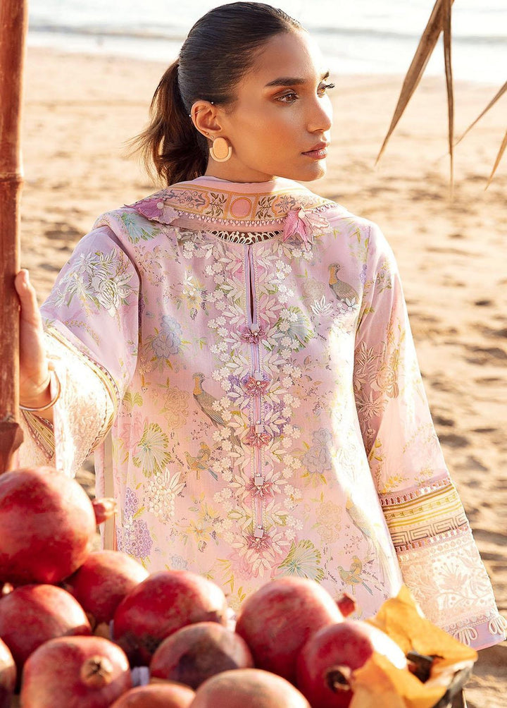 Zaha By Khadijah Shah Embroidered Lawn Suits Unstitched 3 Piece ZKS23L ZL23-06A - Spring / Summer Collection