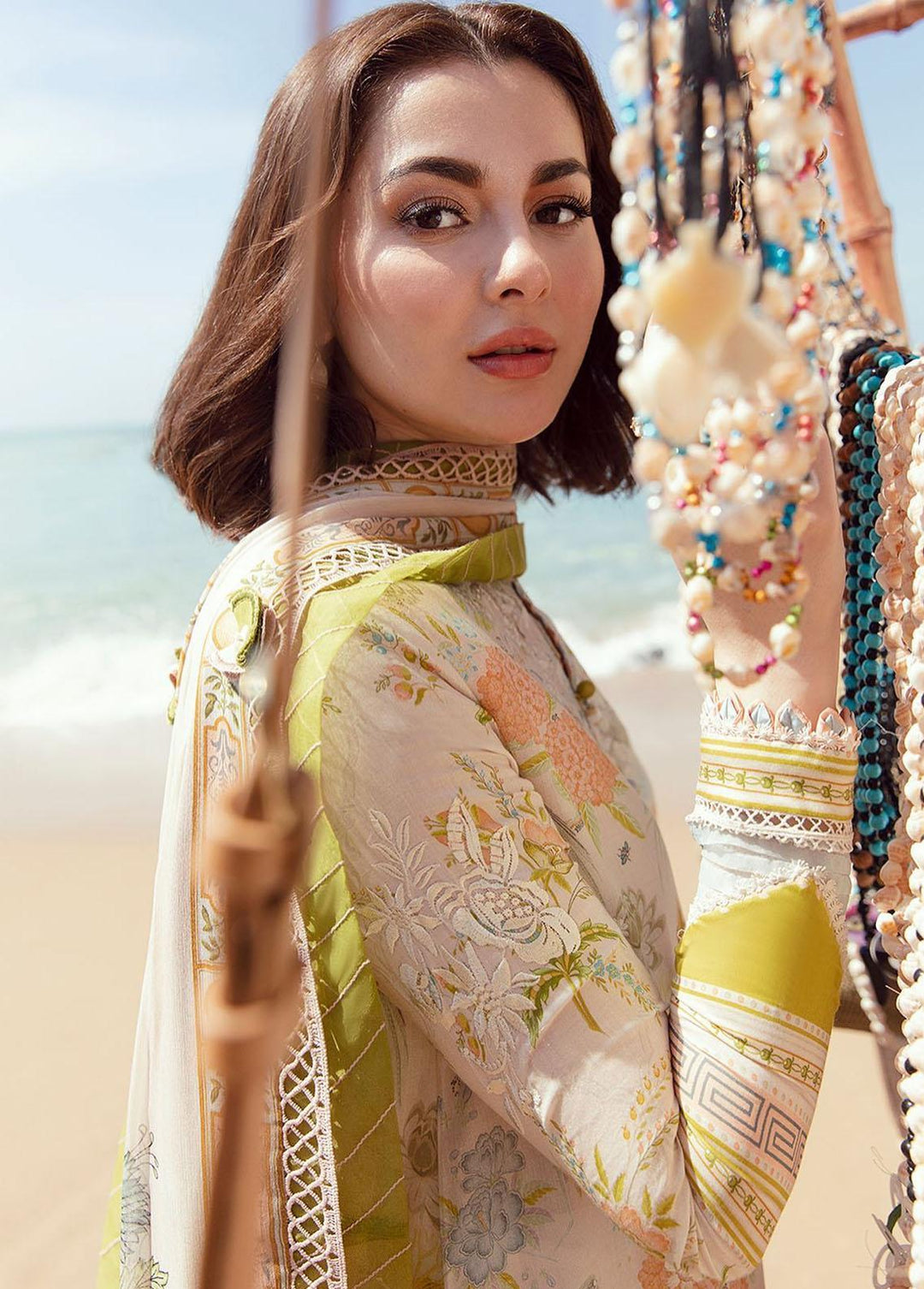 Zaha By Khadijah Shah Embroidered Lawn Suits Unstitched 3 Piece ZKS23L ZL23-06B - Spring / Summer Collection