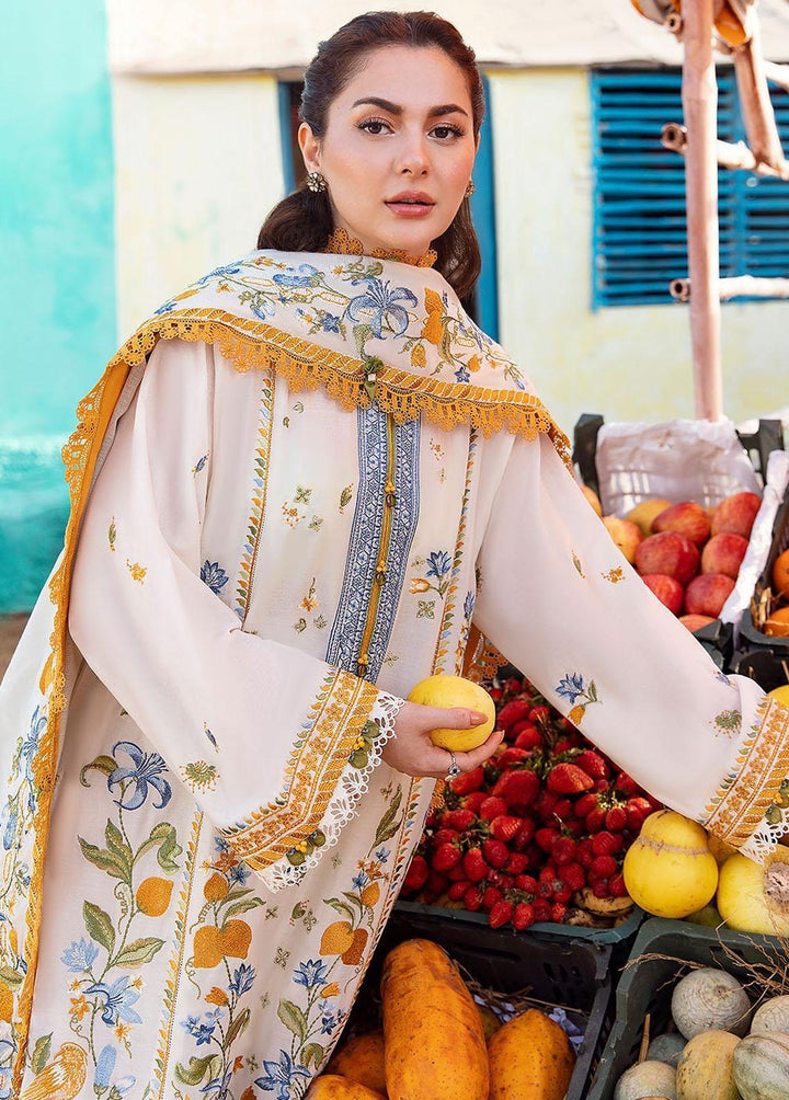 Zaha By Khadijah Shah Embroidered Lawn Suits Unstitched 3 Piece ZKS23L ZL23-07A - Spring / Summer Collection