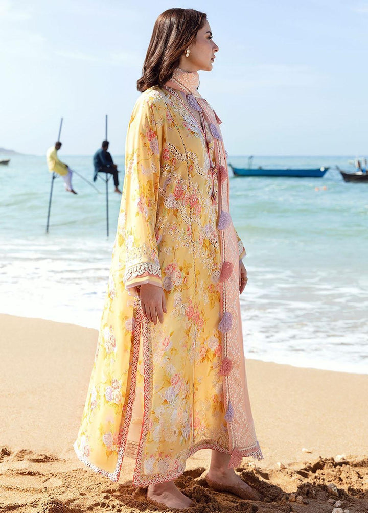 Zaha By Khadijah Shah Embroidered Lawn Suits Unstitched 3 Piece ZKS23L ZL23-09A - Spring / Summer Collection