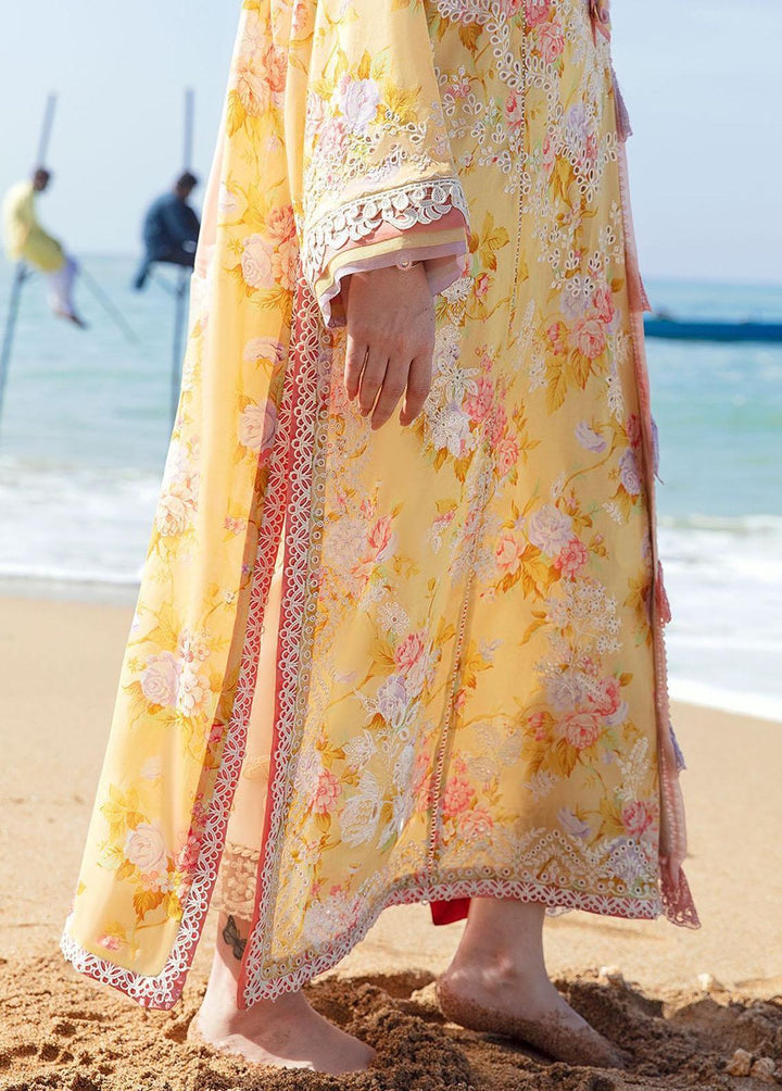 Zaha By Khadijah Shah Embroidered Lawn Suits Unstitched 3 Piece ZKS23L ZL23-09A - Spring / Summer Collection