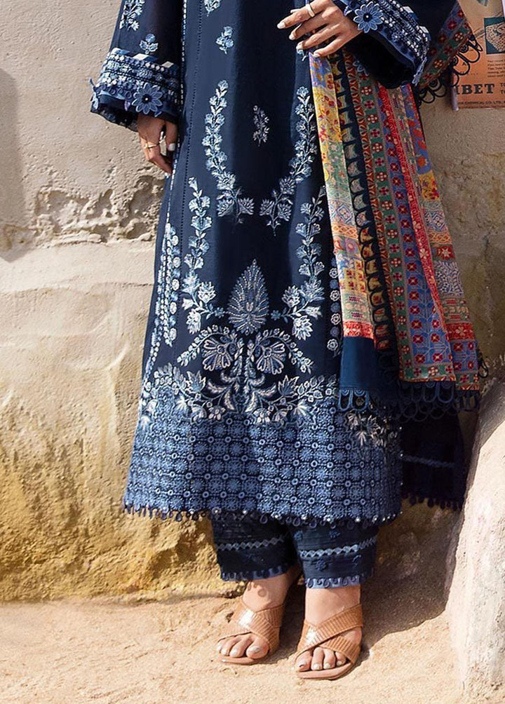 Zaha By Khadijah Shah Embroidered Lawn Suits Unstitched 3 Piece ZKS23L ZL23-10A - Spring / Summer Collection