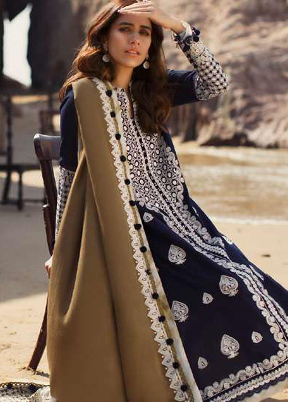 Sahel By Zaha Embroidered Khaddar Suits Unstitched 3 Piece ZKS21S ZW2-21-01 ROZHAN - Winter Collection