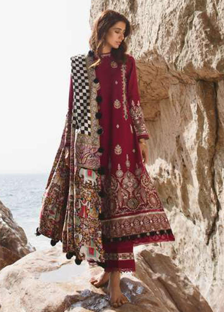 Sahel By Zaha Embroidered Khaddar Suits Unstitched 3 Piece ZKS21S ZW2-21-11 ANAYEL - Winter Collection